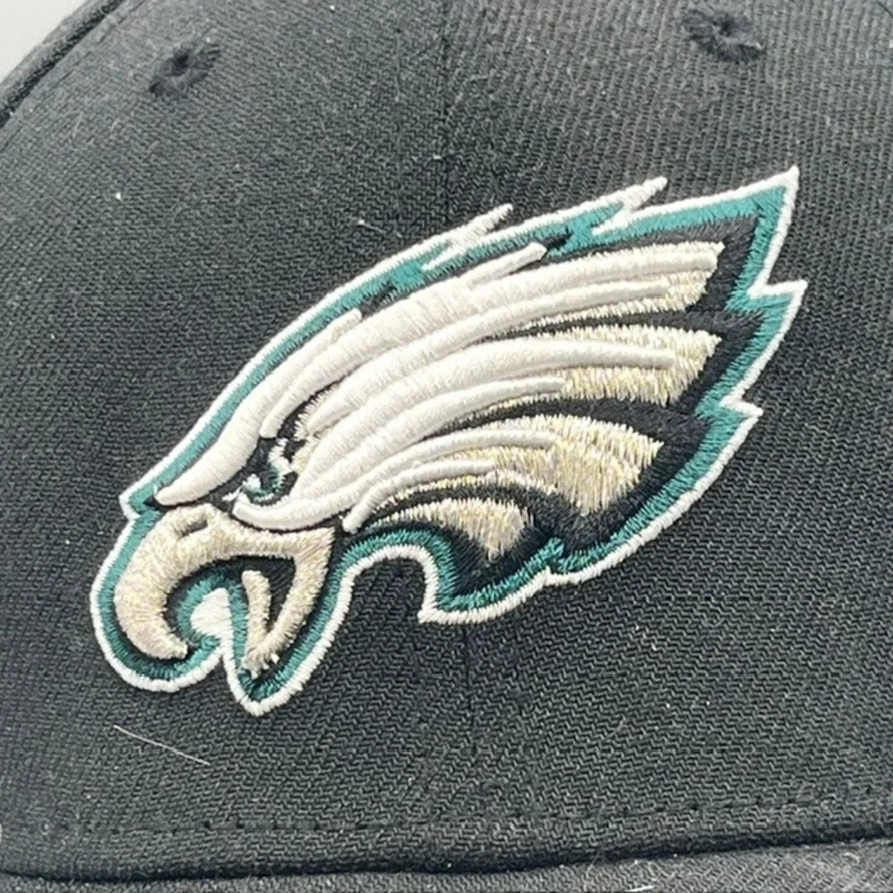 New Era 39THIRTY Philadelphia Eagles NFL Hat Black Stretch Fit Large-XLarge Cap
